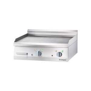 Stalgast Edelstahl Elektro-Griddleplatte als Tischgerät, 800x700 mm, glatte Grillfläche, Serie 700 ND