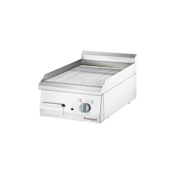 Stalgast verchromte Elektro-Griddleplatte als Tischgerät, 400x700 mm, gerillte Grillfläche, Serie 700 ND Stalgast verchromte Elektro-Griddleplatte als Tischgerät, 400x700 mm, gerillte Grillfläche, Serie 700 ND