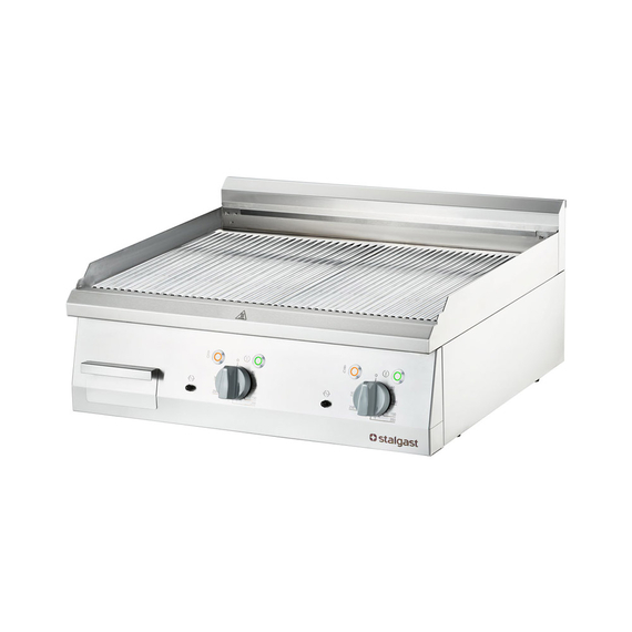 Stalgast verchromte Elektro-Griddleplatte als Tischgerät, 800x700 mm, gerillte Grillfläche, Serie 700 ND Stalgast verchromte Elektro-Griddleplatte als Tischgerät, 800x700 mm, gerillte Grillfläche, Serie 700 ND