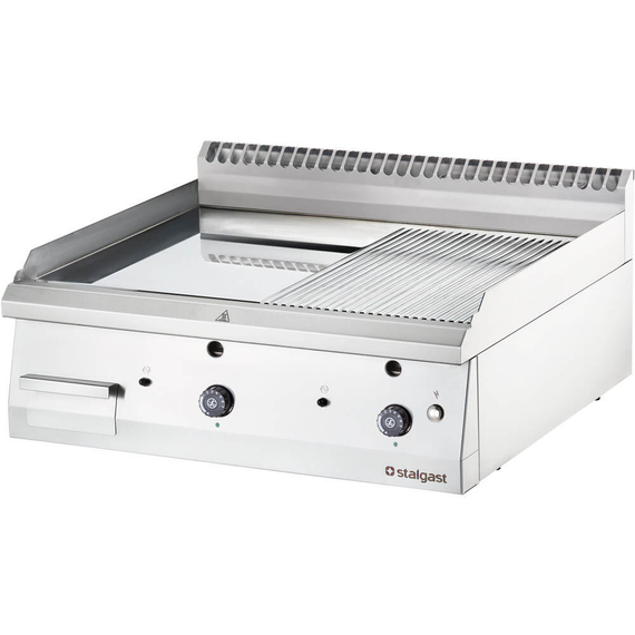 Stalgast Gas-Griddleplatte, verchromt, Tischgerät, Serie 700 ND - ½ glatt / ½ gerillt 800x700x250 mm (BxTxH) Stalgast Gas-Griddleplatte, verchromt, Tischgerät, Serie 700 ND - ½ glatt / ½ gerillt 800x700x250 mm (BxTxH)