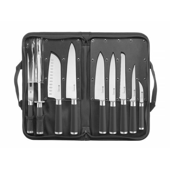 Hendi Messerset, 9-teilig, Schwarz, 445x260x(H)65mm Hendi Messerset, 9-teilig, Schwarz, 445x260x(H)65mm