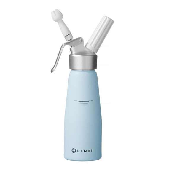 Hendi Sahnespender, 0,5L, Pastellblau, ⌀80x(H)260mm Hendi Sahnespender, 0,5L, Pastellblau, ⌀80x(H)260mm