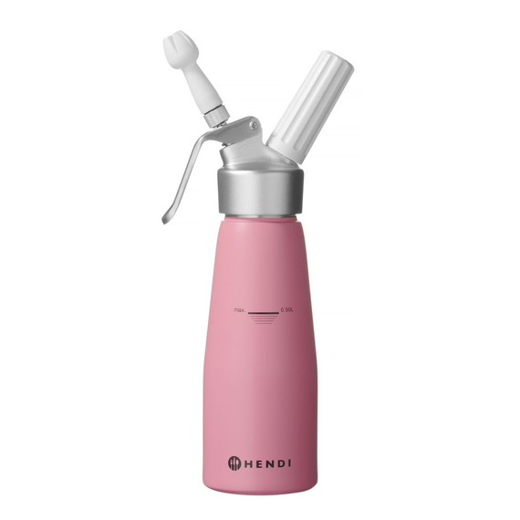 Hendi Sahnespender, 0,5L, Pastellrosa, ⌀80x(H)260mm Hendi Sahnespender, 0,5L, Pastellrosa, ⌀80x(H)260mm