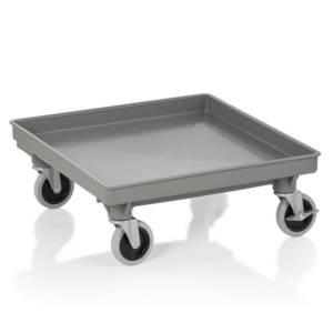 Was Germany Transportwagen mit Griff, 53 x 53 x 90 cm, Polypropylen, Stahl