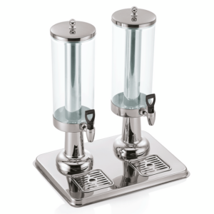 Was Germany Getränkedispenser, 2+3 ltr., 41,5 x 31,5 x 50 cm, Chromnickelstahl, Polycarbonat