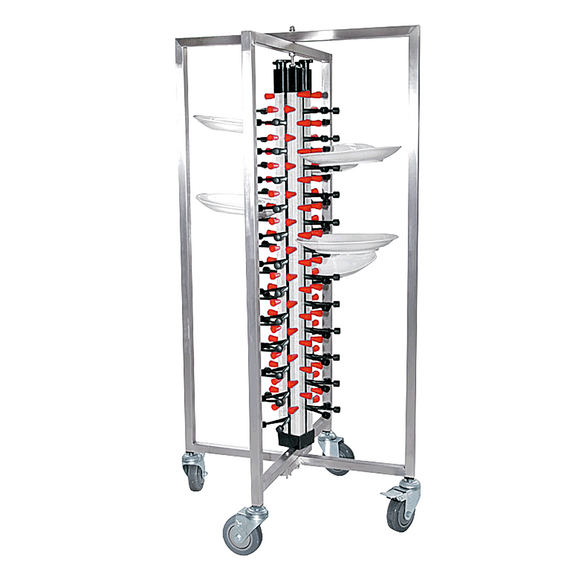 Was Germany Tellerstapelsystem für 48 Teller, 65 x 59 x 126 cm, Aluminium, Stahl, ABS Kunststoff Was Germany Tellerstapelsystem für 48 Teller, 65 x 59 x 126 cm, Aluminium, Stahl, ABS Kunststoff