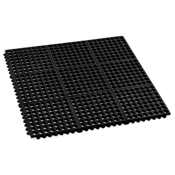 Was Germany Fußbodenmatten System, Klick-System, 90 x 90 x 1 cm, schwarz, Gummi Was Germany Fußbodenmatten System, Klick-System, 90 x 90 x 1 cm, schwarz, Gummi