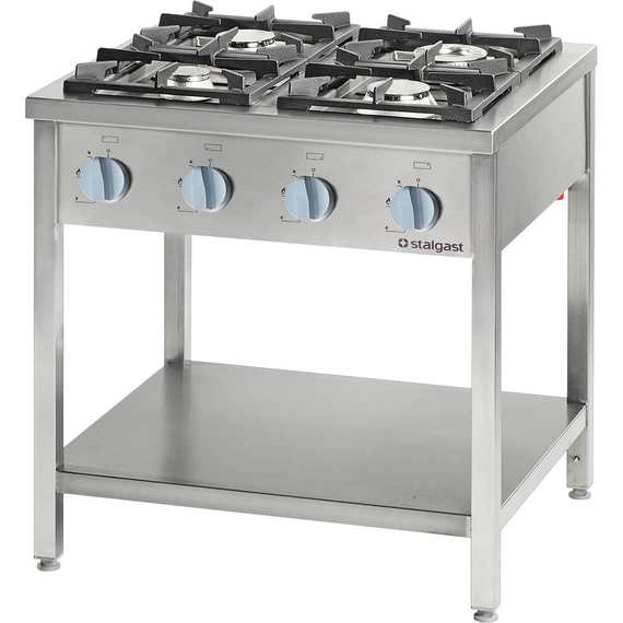 Stalgast Edelstahl Gasherd Serie 900 - 4 Brenner (9+9+9+9), 36 kW, G20, 900x900x850 mm (BxTxH) Stalgast Edelstahl Gasherd Serie 900 - 4 Brenner (9+9+9+9), 36 kW, G20, 900x900x850 mm (BxTxH)
