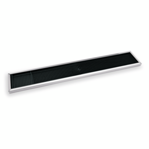 Was Germany Barmatte mit Edelstahlrahmen, 60 x 10 x 2 cm, Gummi, Chromstahl 18/0