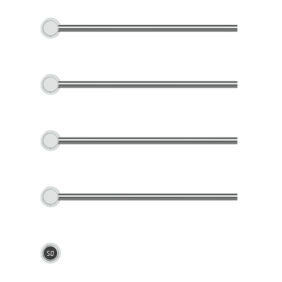 Aliseo Pearl Pro Handtuchwärmer Handtuchheizkörper - 3 Rohre, chrom 1 Aliseo Pearl Pro Handtuchwärmer Handtuchheizkörper - 3 Rohre, chrom