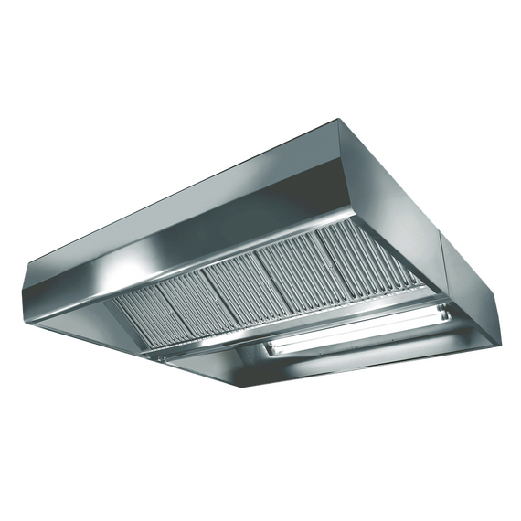 Prismafood Zentral-Deckenhaube kastenform 120x130 ohne Motor ohne Regler Prismafood Zentral-Deckenhaube kastenform 120x130 ohne Motor ohne Regler