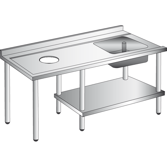 Prismafood Zulauftisch (BxTxH): 180 x 77 x 85 cm Prismafood Zulauftisch (BxTxH): 180 x 77 x 85 cm