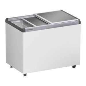 Liebherr EFE 3000 Eiscreme-Gefriertruhe mit Aluminium-Schiebedeckel und Lenkrollen