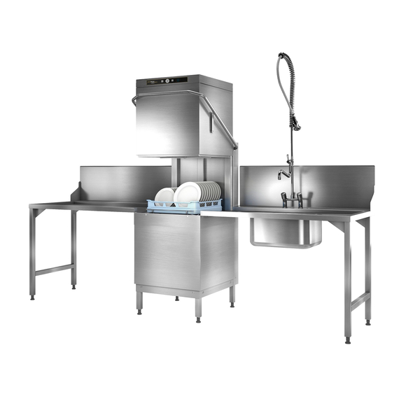 Hobart Ecomax Plus Haubenspülmaschine H615W-10D mit integrierte Klarspüldosierpumpe 1 Hobart Ecomax Plus Haubenspülmaschine H615W-10D mit integrierte Klarspüldosierpumpe