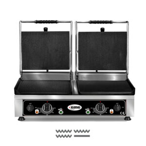 GMG Doppel-Kontaktgrill KG2735DEG, oben gerillt, unten Glatt/Gerillt