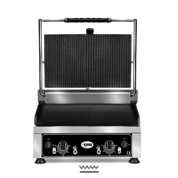 GMG Kontaktgrill KG2745GDT, oben gerillt, unten glatt GMG Kontaktgrill KG2745GDT, oben gerillt, unten glatt