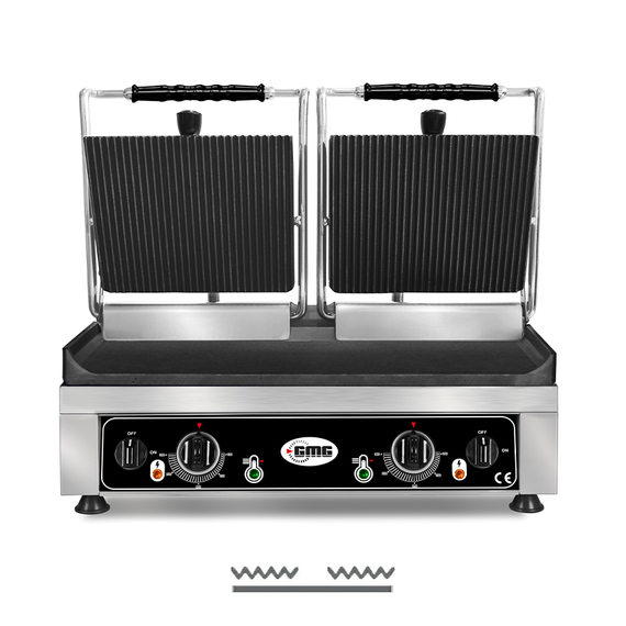 GMG Doppel-Kontaktgrill KG5530DG, oben gerillt, unten glatt GMG Doppel-Kontaktgrill KG5530DG, oben gerillt, unten glatt