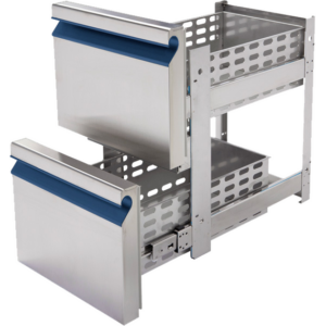 Prismafood Schubladenblock 2x 1/2 (BxTxH): 43 x 62,5 x 68,5 cm