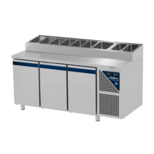 Prismafood Kühltisch 3 Türen ohne Edelstahlabdeckung Kapazität: 606 lt Temperatur: 0°C/+10°C