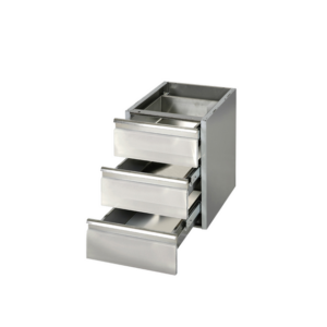 Prismafood Schubladentisch 0,4m - mit 3 Schubladen - Unterbaumodul für die Arbeitstische 700 tief STD