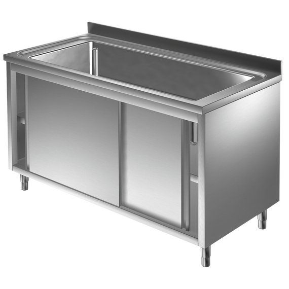 Prismafood Topf - Spülschrank 1,6m - 1 Becken L136xB42xT35cm STD Prismafood Topf - Spülschrank 1,6m - 1 Becken L136xB42xT35cm STD