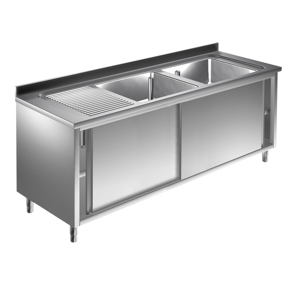 Prismafood Spülschrank 1,6m - 2 Becken rechts L40xB40xT25cm STD Prismafood Spülschrank 1,6m - 2 Becken rechts L40xB40xT25cm STD