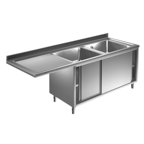 Prismafood Spülmaschinen Spülschrank 1,8m-2 Becken Rechts L50xB40xT25cm STD Prismafood Spülmaschinen Spülschrank 1,8m-2 Becken Rechts L50xB40xT25cm STD