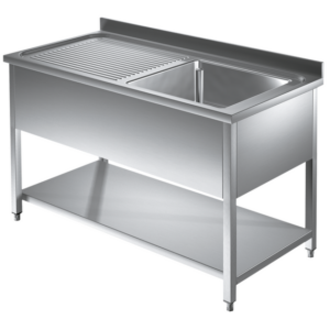 Prismafood Spültisch mit Grundboden 1,0m - 1 Becken rechts L40xB40xT25cm STD