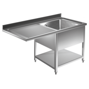 Prismafood Spülmaschinen Spültisch 1,2m-1 Becken rechts L50xB40xT25cm STD