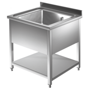 Prismafood Spültisch mit Grundboden 0,6m - 1 Becken mittig L40xB40xT25cm STD