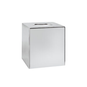 Aliseo Cube - Kosmetiktuchspender, Würfelform, Kunststoff, chrom