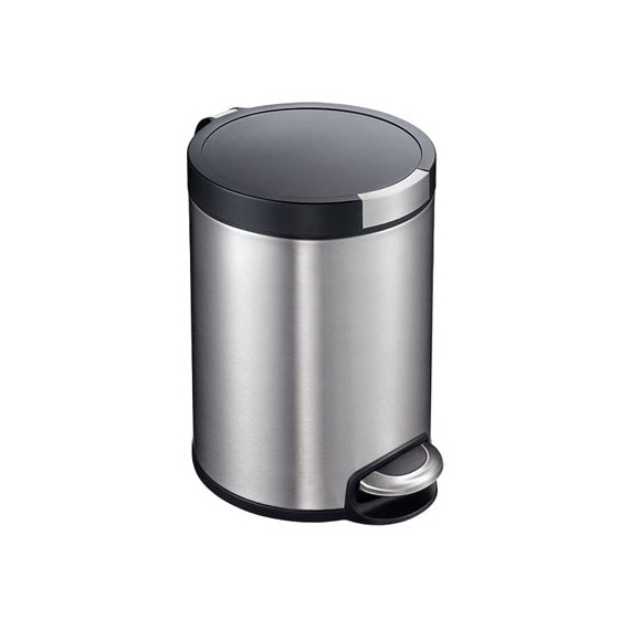 Aliseo Prestige Hygieneeimer - gebürstetes Chrom / Deckel schwarz, 5 Liter Aliseo Prestige Hygieneeimer - gebürstetes Chrom / Deckel schwarz, 5 Liter