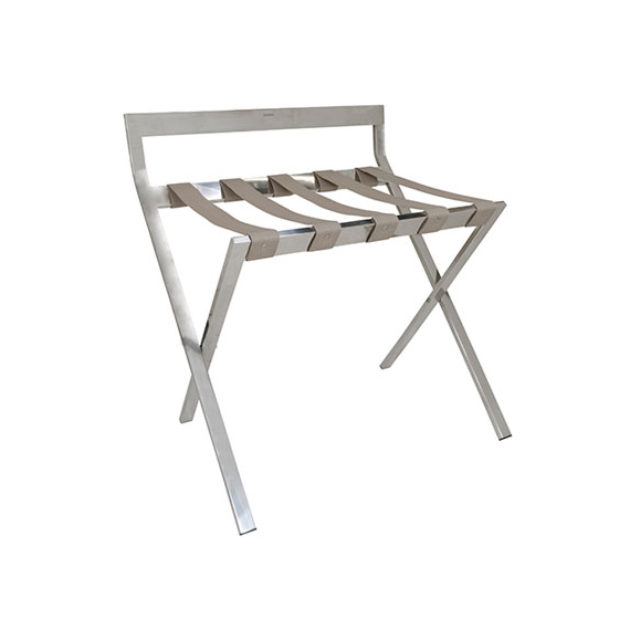 Aliseo Kofferablage - mit Rückenlehne, chrom/beige Aliseo Kofferablage - mit Rückenlehne, chrom/beige