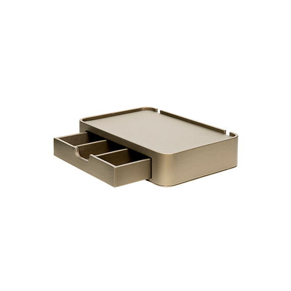 Aliseo Londoner Modernline Tablett mit Schublade - klein, taupe Aliseo Londoner Modernline Tablett mit Schublade - klein, taupe