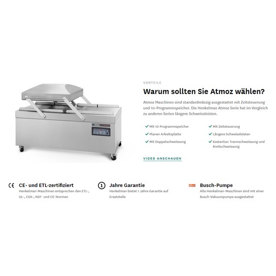 Henkelman Atmoz 2-75 Vakuumierer 5 Henkelman Atmoz 2-75 Vakuumierer