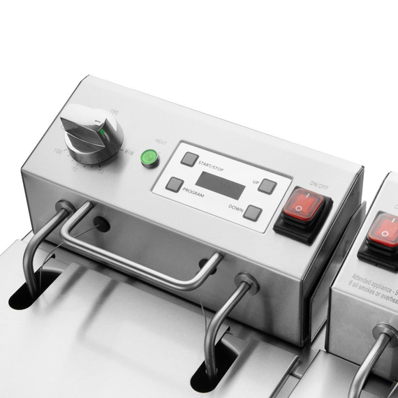 Buffalo Doppelfritteuse mit Timer 2x8Ltr 6 Buffalo Doppelfritteuse mit Timer 2x8Ltr