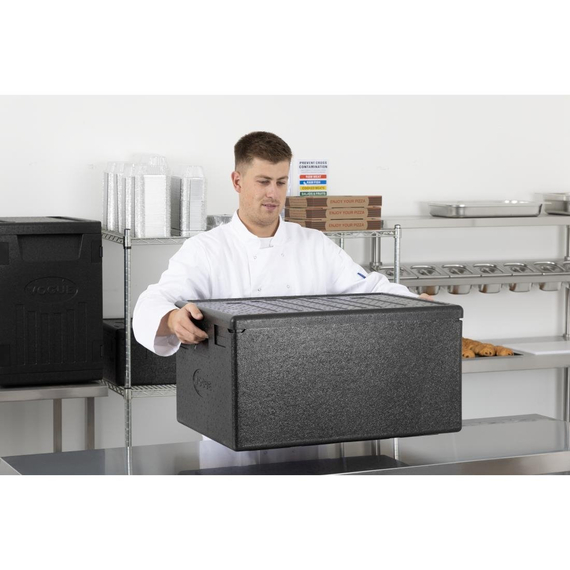 Vogue Isolierte EPP Lebensmitteltransportbox 81Ltr für Patisserie Tabletts 7 Vogue Isolierte EPP Lebensmitteltransportbox 81Ltr für Patisserie Tabletts
