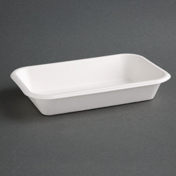 Fiesta Compostable kompostierbare Menüschalen aus Bagasse 68cl (50 Stück) 2 Fiesta Compostable kompostierbare Menüschalen aus Bagasse 68cl (50 Stück)