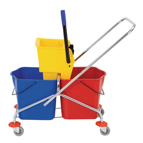 Jantex doppelter Moppeimer mit Mopppresse 2 x 23L 1 Jantex doppelter Moppeimer mit Mopppresse 2 x 23L