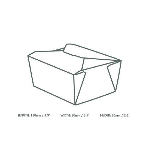 Vegware No.1 Lebensmittelboxen 700ml (450 Stück) 2 Vegware No.1 Lebensmittelboxen 700ml (450 Stück)