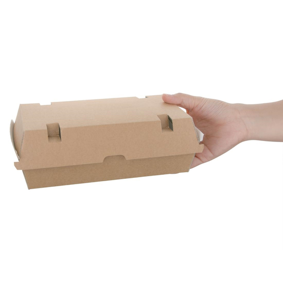 Fiesta Compostable kompostierbare Menüboxen mit Klappdeckel aus Kraftpapier groß 204mm (100 Stück) 4 Fiesta Compostable kompostierbare Menüboxen mit Klappdeckel aus Kraftpapier groß 204mm (100 Stück)