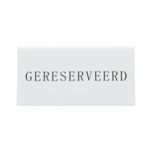 Securit Reservierungstischständer in Niederländisch: 'Gereserveerd' (5 Stück)