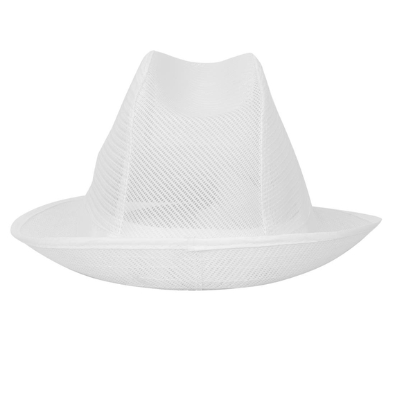 Trilby Hut mit Haarnetz weiß Größe M 3 Trilby Hut mit Haarnetz weiß Größe M