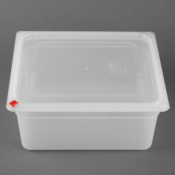 Hygiplas Click PP GN-Behälter 2/3 mit Deckel & 7 farbigen Clips 150mm 12Ltr (4 Stück) 2 Hygiplas Click PP GN-Behälter 2/3 mit Deckel & 7 farbigen Clips 150mm 12Ltr (4 Stück)
