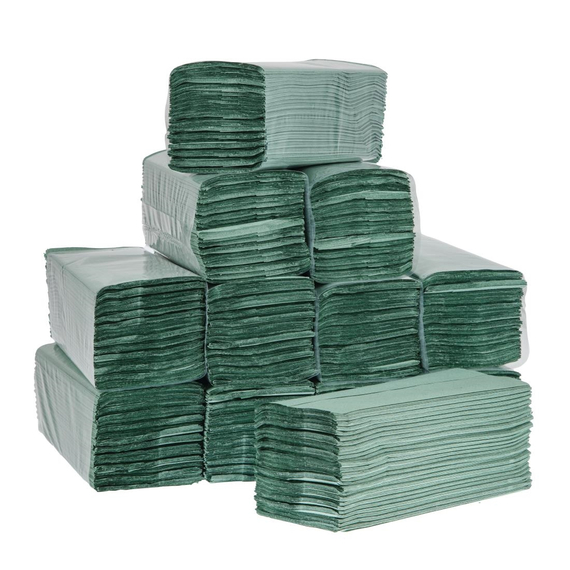 Jantex Z-gefaltete Einmalhandtücher 1-lagig 250 Blatt grün (12 Stück) 2 Jantex Z-gefaltete Einmalhandtücher 1-lagig 250 Blatt grün (12 Stück)