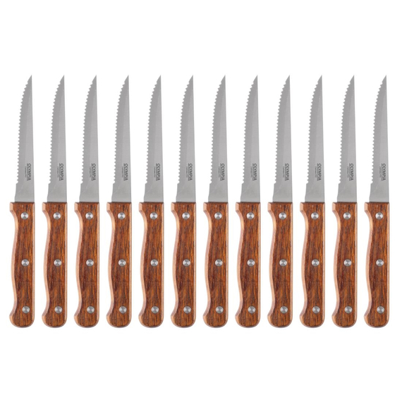 Olympia Steakmesser mit Holzgriff 11,5cm (12 Stück) 1 Olympia Steakmesser mit Holzgriff 11,5cm (12 Stück)