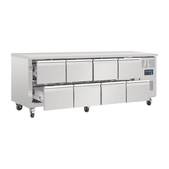 Polar Serie U GN-Kühltisch mit 8 Schubladen 616L 1 Polar Serie U GN-Kühltisch mit 8 Schubladen 616L