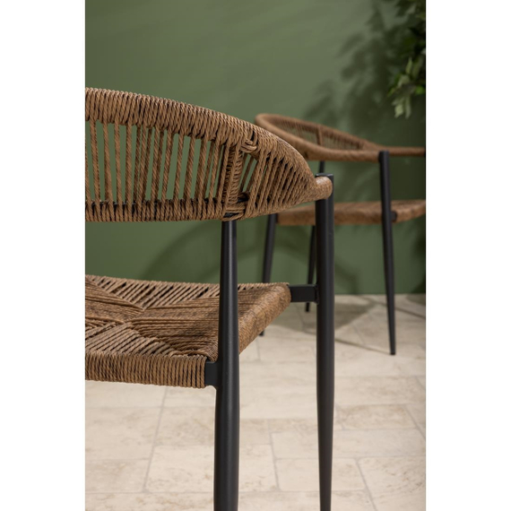 Bolero Eden PE Twist Rattan Outdoor Armlehnstuhl Natur (4 Stück) 4 Bolero Eden PE Twist Rattan Outdoor Armlehnstuhl Natur (4 Stück)