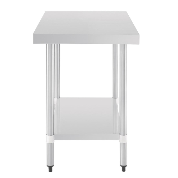 Vogue Edelstahl Arbeitstisch mit Regalboden 90 x 60cm 3 Vogue Edelstahl Arbeitstisch mit Regalboden 90 x 60cm