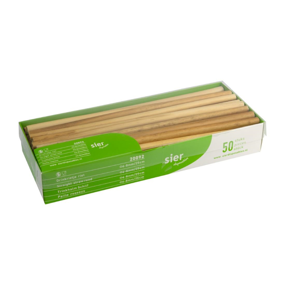 Sier Einwegprodukte Gerade Strohhalm aus Schilfrohr ø 6-8 mm / 25cm (50 Stück) 3 Sier Einwegprodukte Gerade Strohhalm aus Schilfrohr ø 6-8 mm / 25cm (50 Stück)